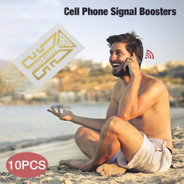 10 stk Mobiltelefon Signal Booster Sticker Smartphone Mobiltelefon Antenne forstærker mærkater til sommerhus hjemme og kontor bil