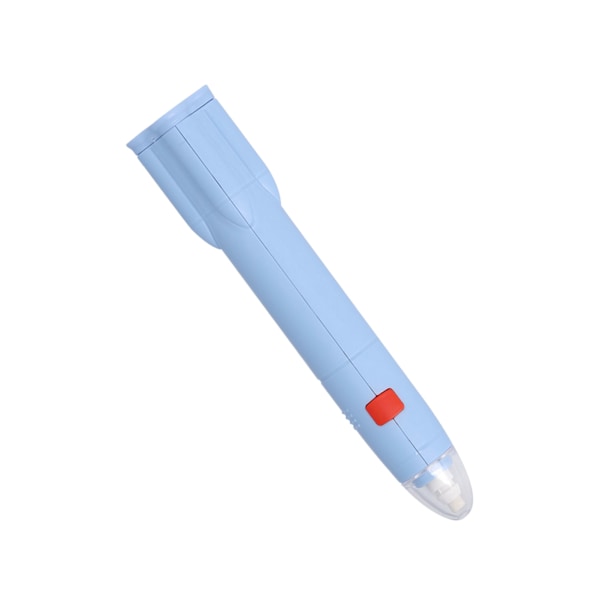 Elektrisk viskelæder med lav støj, genopladelig, 2 udskiftelige refills, 2,7x16cm ABS TPR elektrisk blyantsviskelæder til studie, blå