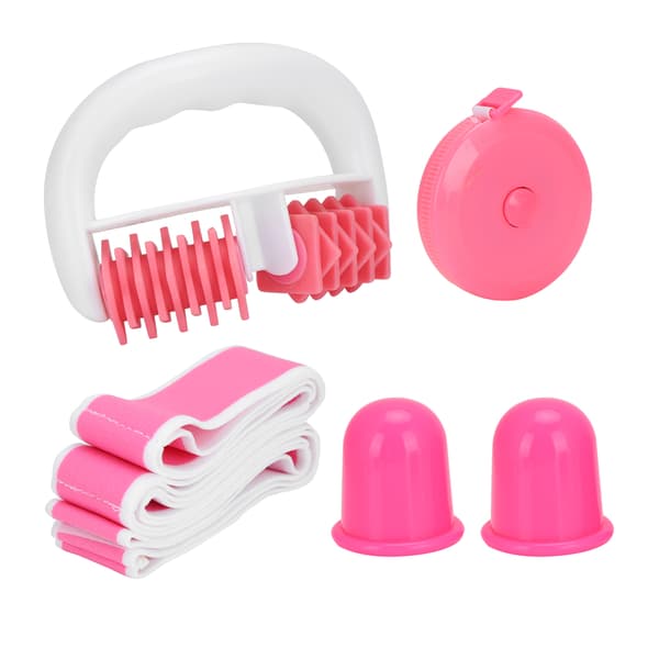 Massage Roller Set Silikon Massage Roller Stretching Strap Koppningskopp Mätlinjal