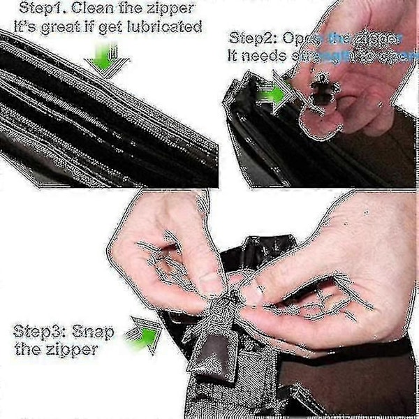 6-pack Fasta Dragkedjekläppar Dragkedja Slider Ersättning Dragkedjeset