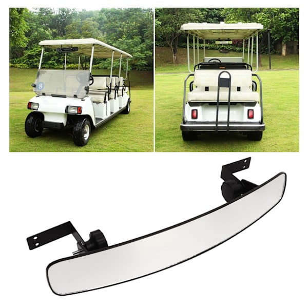 Golfvagn backspegel Böjd design Bred fri sikt Lätt att installera Ersättning för Club Car
