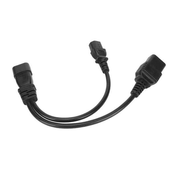 IEC320 C14 til C19 og C13 Strømledning Enkel IEC 320 C14 til C19 C13 Y-splitter Strømledning 10A 250V 32 cm