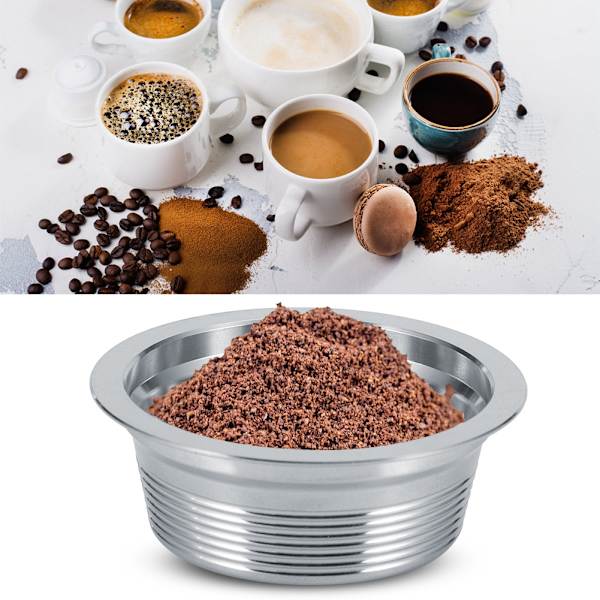 Kaffekapselkopp i rostfritt stål Set Passar till LAVAZZA A MODO MIO kaffemaskin