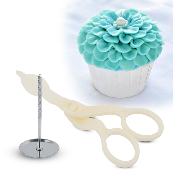 Plastblomsterfremstilling Kakeoverføring Fondant Sukkerhåndverk Saks Konditordekorasjonsverktøy