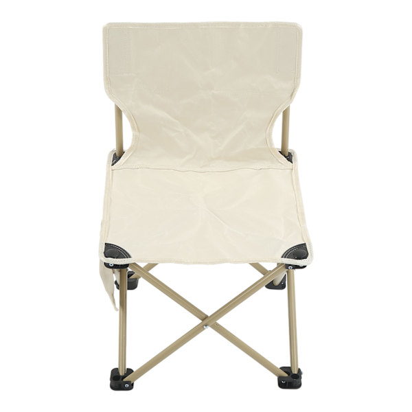Fällbar stol förhindrar halkning Lätt bärbar campingstol med förvaringsväska för fiske picknick grill beige L