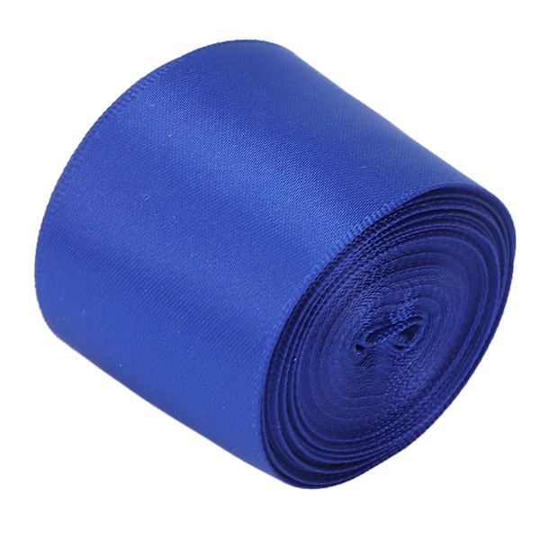 Double Face Satin Ribbon Rulle 5m/16.4ft Längd 38mm/1.5in Bredd DIY Polyester Presentpappersband för hantverk HårdekorationerBlå