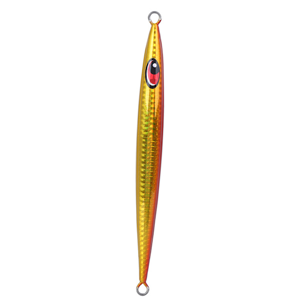 HONOREAL Metal Jig Deep Sea Boat Fishing Fast Sinkers Fish Simulate Jigging Luminous Lure Bait Accessory (L002 (punainen selkä kultainen runko) 17cm160g)