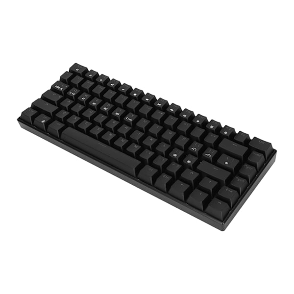 Mekanisk tastatur 82 tast RGB 3 forbindelsestilstande Sort ergonomisk layout Computer tastatur til kontor 5V DC Brun switch