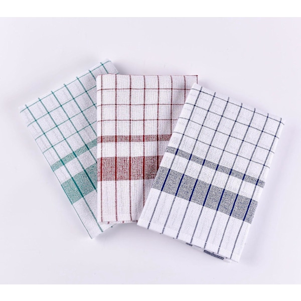 Comptoir du Linge Förpackning med 10 Vita Köksdukar i Bomull 70 x 50 x 0,5 cm