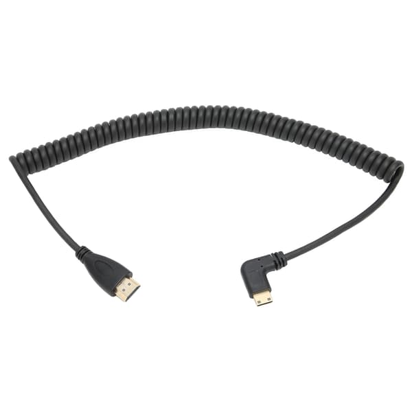 High Definition Multimedia Interface A til High Definition Multimedia Interface C Spiralkabel Højre Bøjning
