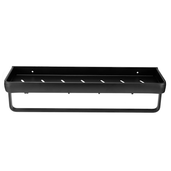 50 cm multifunksjonell veggmontert kjøkkenhylle baderomsoppbevaringsstativ flaskeholder (enkeltlag med stang og 5 kroker)