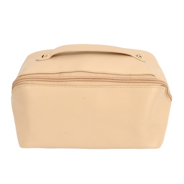 Outdoor Makeup Bag Large Capacity Cosmetics Storage Bag Organ Pillow Shape Travel Toiletry Bag Beige