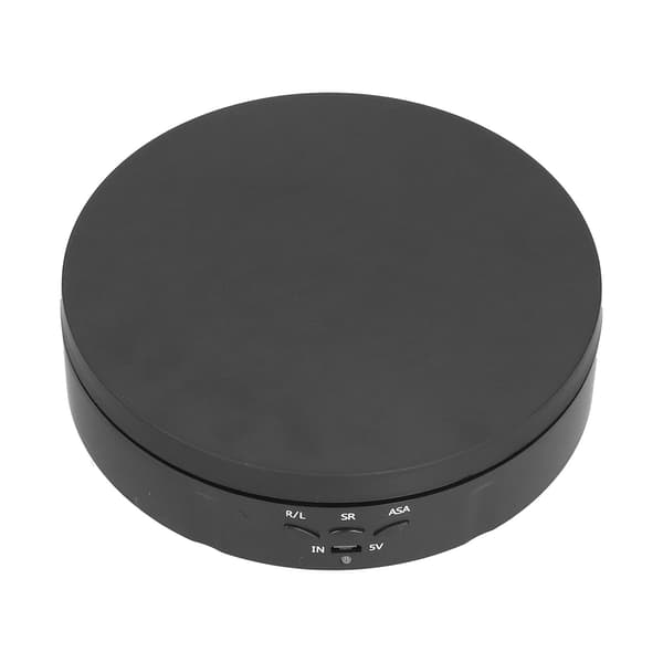 145mm 360° Roterande Automatisk Displayställ 3 Hastighetskontroll USB-driven Smyckeskarusell för Utställning Svart