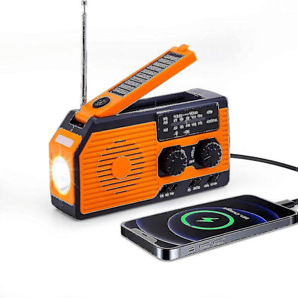 Vind Upp Solradio Digital Handvevsradio 5000mah Batteriradio Portabel Överlevnadsradio Nödradiomottagare Am/fm Vind-upp Radio DGZD