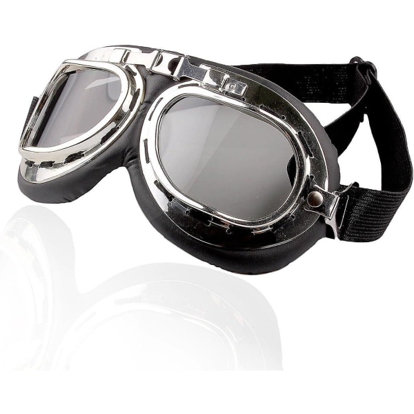 Vintage Motorcycle Aviator Pilot-glasögon för vindtätt UV-skydd mot solen