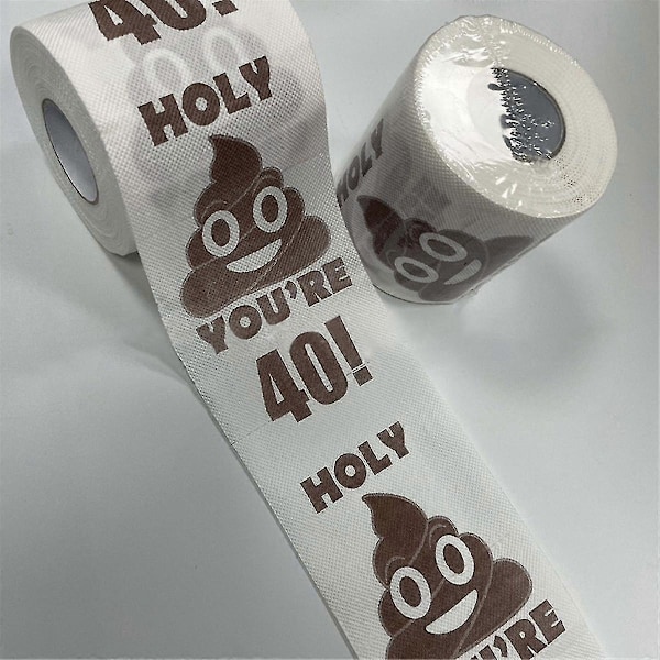2 Rullaa Hauska WC-paperirulla Syntymäpäivälahjat Yhteensopiva Naisille Miehille Lahja WC-paperi Kylpyhuone Kepponen Vitsi Hauska Paperi, 60-B15
