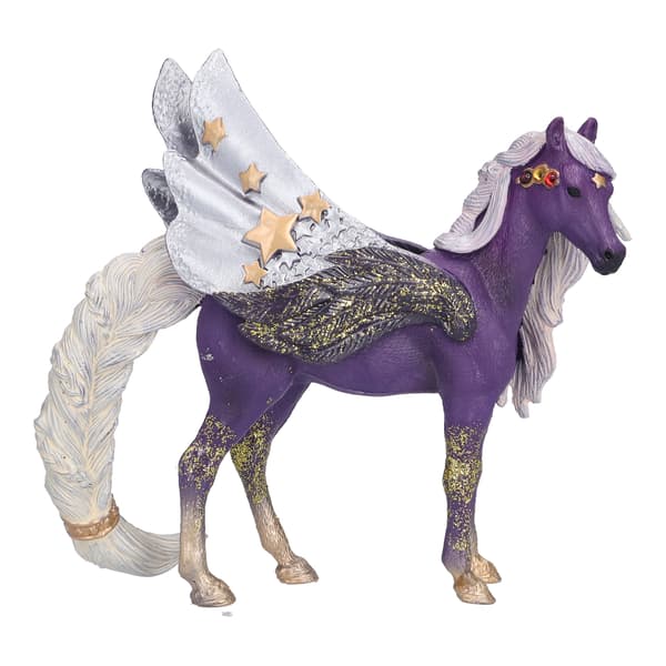 Hestemodel Legetøj Simulation Vildt Dyr Dekoreret Pegasus Figurer Legetøj Pædagogisk Legetøj til Børn Lilla
