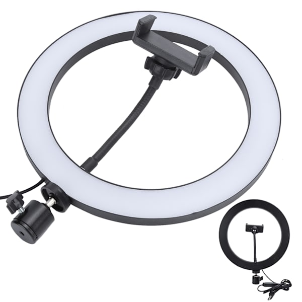 UN-260 LED-ringlampe med tre farger, trinnløs dimming, bueoverflate, fylllys, 26 cm, 26 W