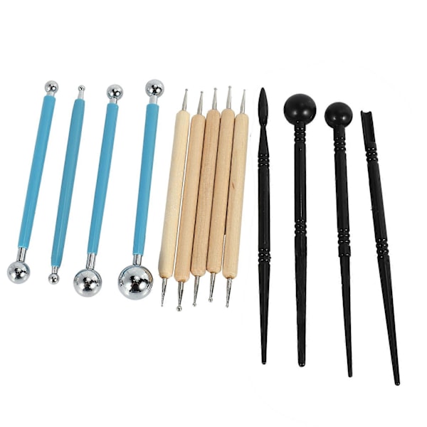 13x Kugle Stylus Dotting Værktøjer, Ler Keramik Modellering Sæt