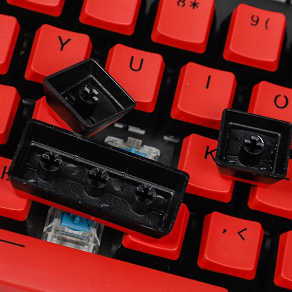 PBT Pudding Keycap Set för Cherry M x Mekaniskt Tangentbord Röd Svart