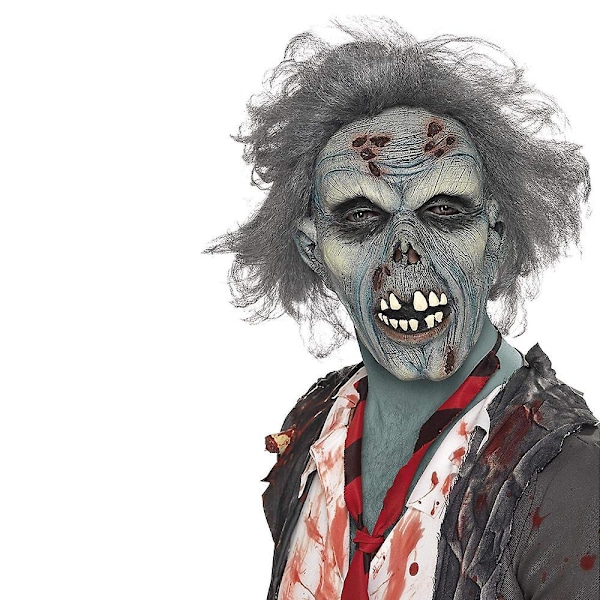 Rutten zombie mask, Huvudbeklädnad, latex One Size
