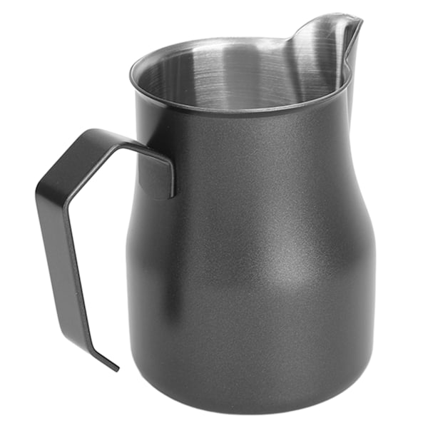 Melkeskummerkanne i rustfritt stål 304, 350 ml, svart