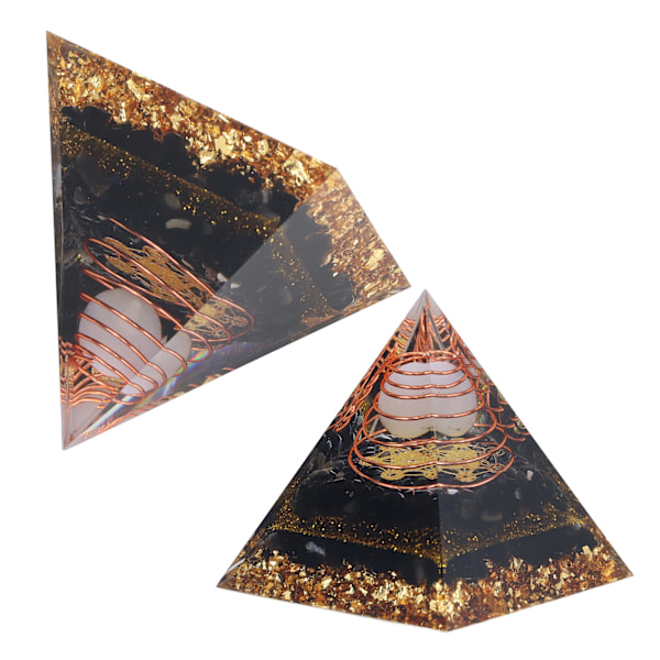 Orgone Pyramid Dekorativ Balanserande Energi Power Sten Pyramid Ornament för Yoga Meditation Sovrum