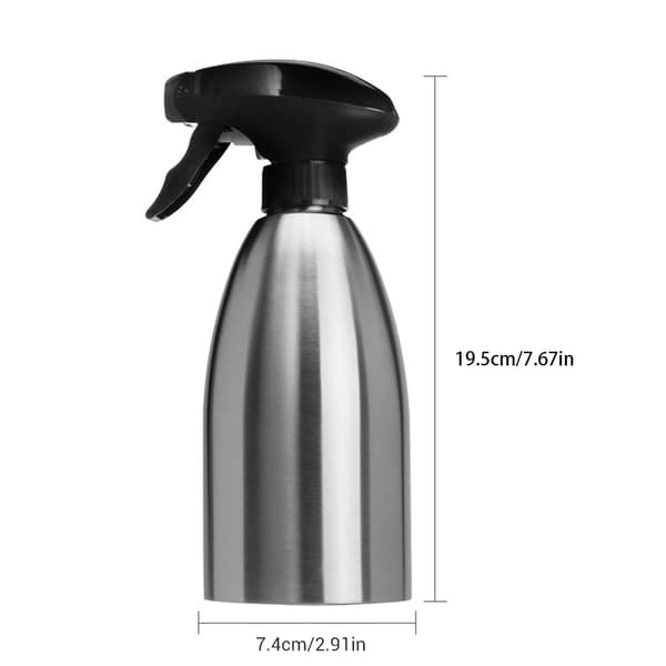500 ml oliesprøjte i rustfrit stål, tom flaske, eddikeflaske, oliedispenser til madlavning, salat, grill, køkkenredskab