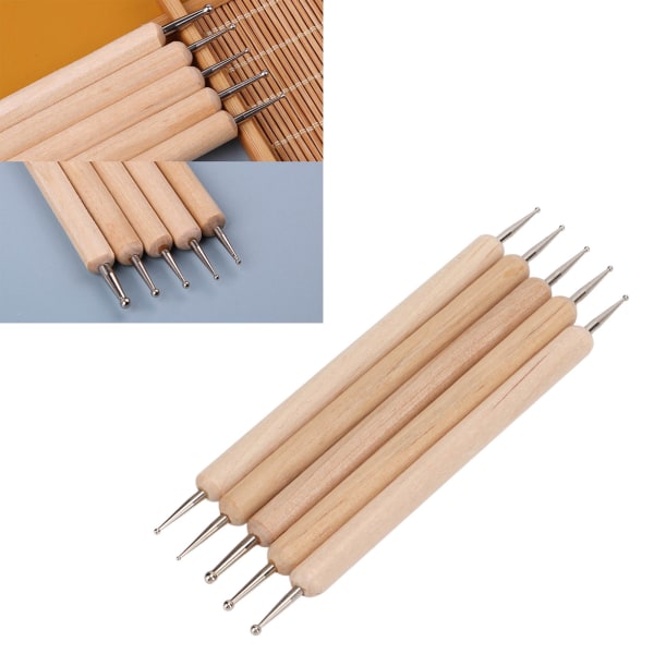 Dubbla ändade Tracing Dotting Stylus Set - 5 delar, fast grepp, perfekt för DIY gravyr, lera keramikskulptur