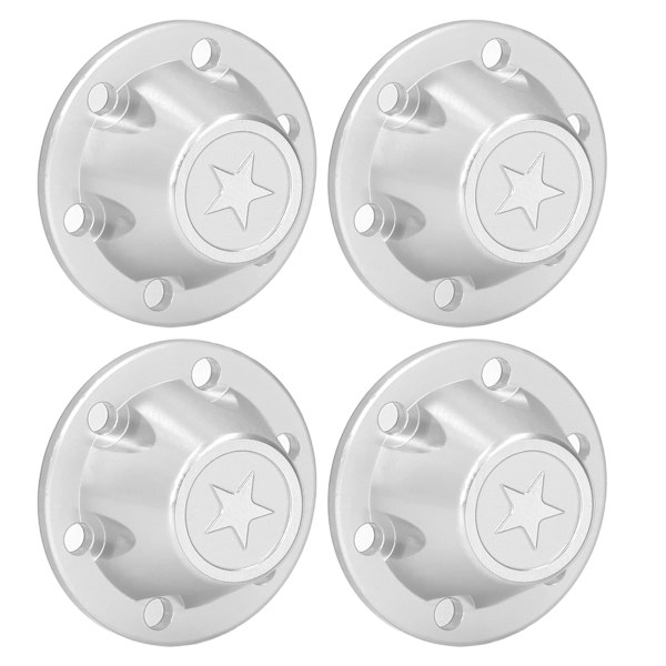 4 st universella däcklåsskydd dammtäta bärbara fjärrkontroll sexkantiga hjulmutterskydd för AXAIL SCX6 1/6 RC-bil silver