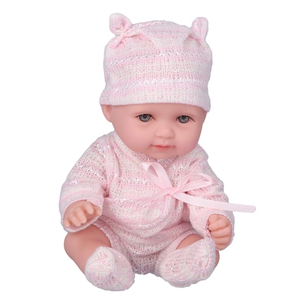 11 tum simulerad babydocka söt naturtrogen spädbarnsdocka med kläder leksak födelsedagspresent rosa