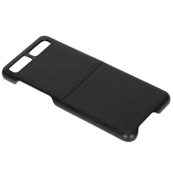 Läderfodral för Samsung Galaxy Z Flip, skyddande skal, reptåligt, svart, typ 1