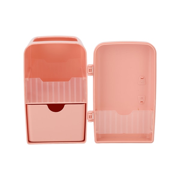 Makeup Brush Opbevaringsboks Mini Plastic Kosmetisk Bomuldsbeholder Køleskab Form