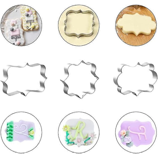 8 Stk. Kageudstikkere Kiksudstikkere i Rustfrit Stål Cookie Cutters Bageform til Kiks Kager