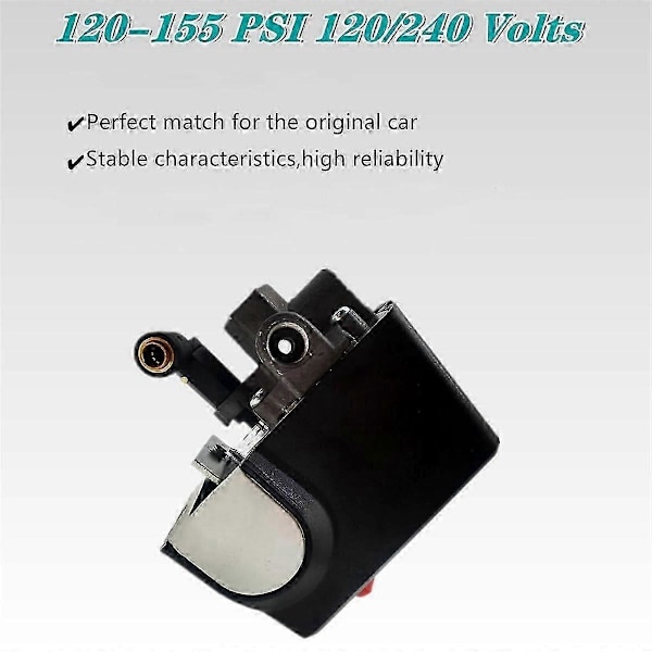 Uppgraderad tryckströmbrytare, ersätter kompatibel med Condor MDR 11/11 EA, 26 AMPS 120-155 PSI 120/240 Volt
