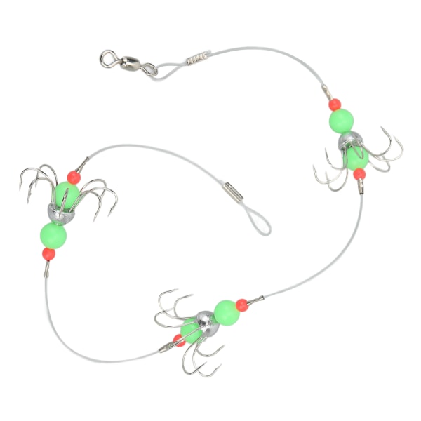 Luminous Octopus String Hook Hög Kolstål Fiske Barbed String Hook Fiske Tackle Gear