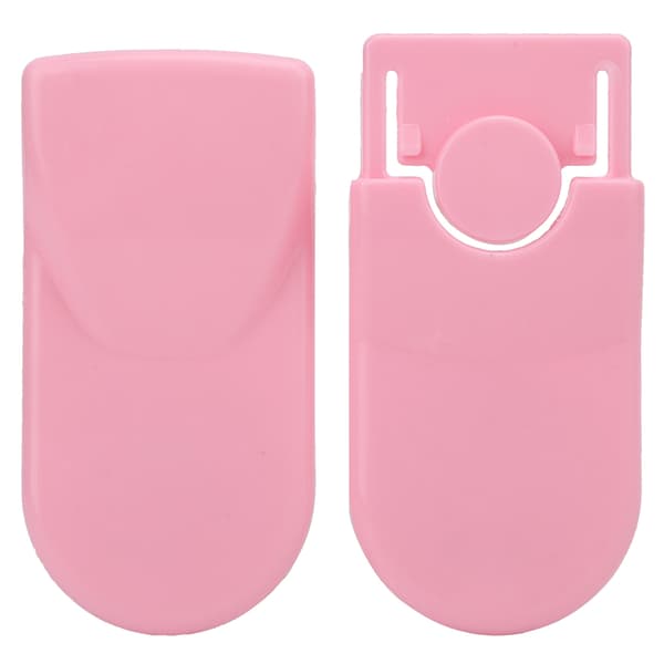 Babysikkerhetslås Multifunksjonell Anti-klem Dobbel Snap-lås for skapskuff, rosa