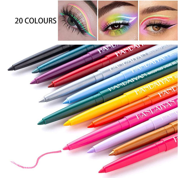 6 Stk Farvet Eyeliner Sæt Vandtæt Eyeliner Langvarig Eye Liner Pen Sæt