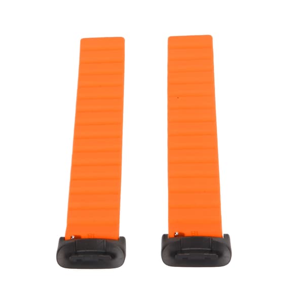 Magnetisk urrem justerbar hurtigudløselig silikone urrem tilbehør passer til Fitbit Charge 5 grå og orange