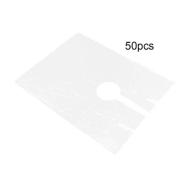 50 st Engångsvattentät hårklippning Färgning Cape Frisörklänning Förkläde 64 x 82cm