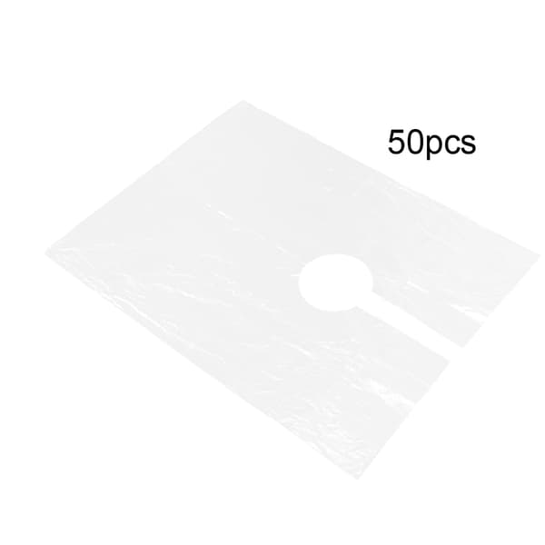 50 stk. Engangs vanntett hårklippefarge Cape Frisørkappe Forkle 64 x 82 cm