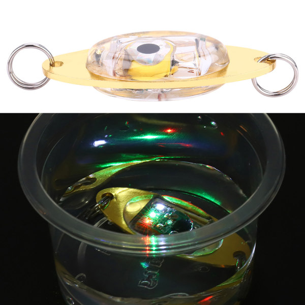 LED Deep Drop Undervanns Eye Fish Attractor Lure Light Blinkende lampe for fiske (fargerik)