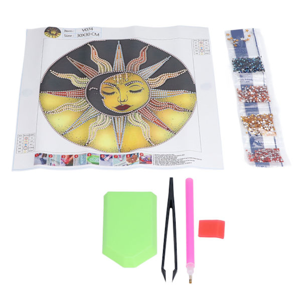 Timanttimaalaus DIY Käsintehty 5D Auringonkukka Timanttimaalaus Kirjonta Koristeellinen Maalaus
