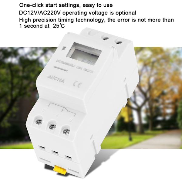 Ukentlig timerbryter Mikrodatamaskin På Av Kontroll LCD Display TidsreléAC220V