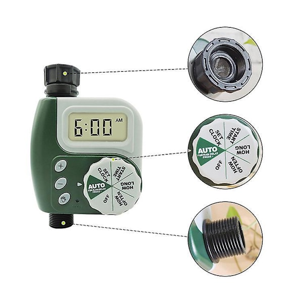 Enkelt uttak, dreiehjul, slangetimer for sprinkler