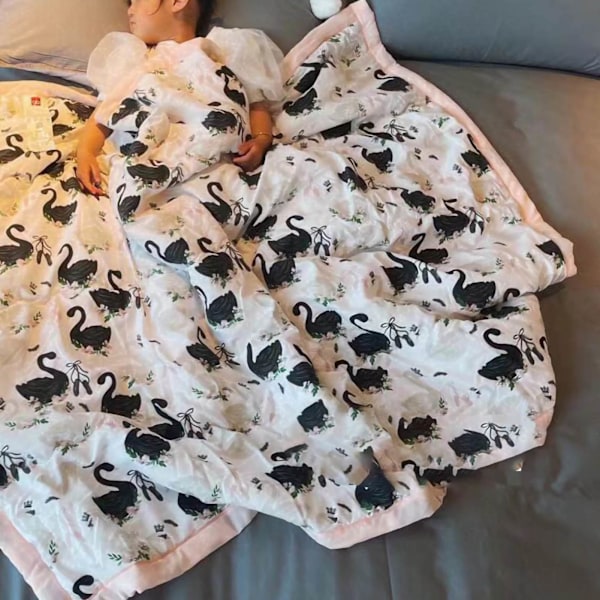 Kesäpeitto Yksivuoteinen Piirretty Lapsi Piirretty Silkki Höyhen Puuvillapeitto Pehmeä Kevyt Peittopeitto Comforter Ins Style 47.24x59.06in