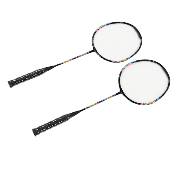 2 st Badminton Racket Set Lättvikt Hållbara Dubbla Badminton Racket med Förvaringsväska för 2 Spelare