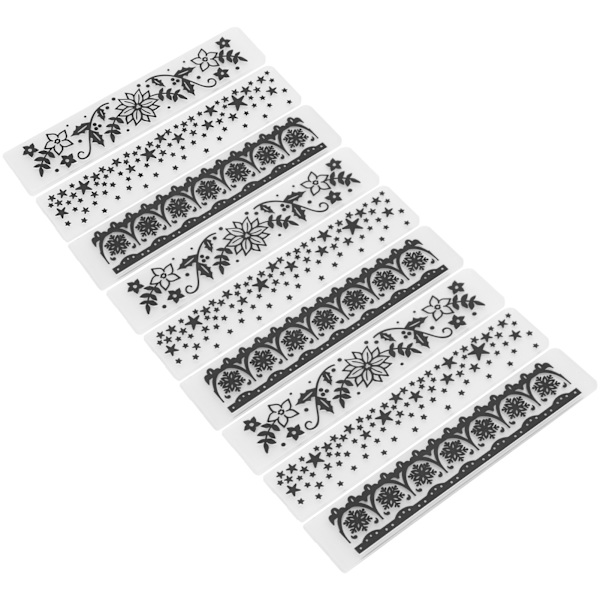 9 st präglingsmapp DIY plast konkavkonvex präglad mall papper hantverk för kortalbum