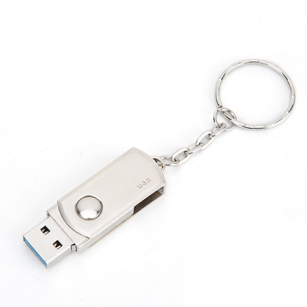 Sølvmetall roterende U-disk for Windows 98 / 2000 / XP / Vista / 7 / 8 / 10 / Linux 2.4256G