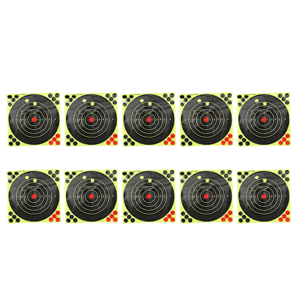 10Pcs 8 Inch Self Adhesive Splatter Shooting Targets Archery Target Paper for Recurve Bow Hunting Shooting Accessories